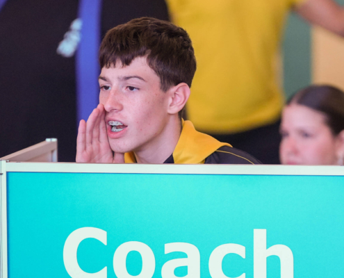 Wettkampfszene von Karate Hofsteig bei der Landesmeisterschaft 2026 in Lauterach mit hoher Intensität und starken Leistungen im Kata und Kumite