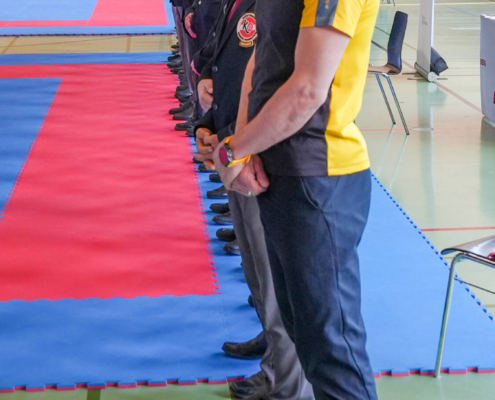 Engagierte Helferinnen und Helfer von Karate Hofsteig unterstützen die Durchführung der Landesmeisterschaft 2026 in Lauterach mit Einsatz und Teamgeist
